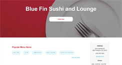 Desktop Screenshot of bluefinsushiandlounge.com