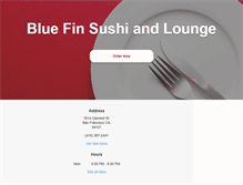 Tablet Screenshot of bluefinsushiandlounge.com